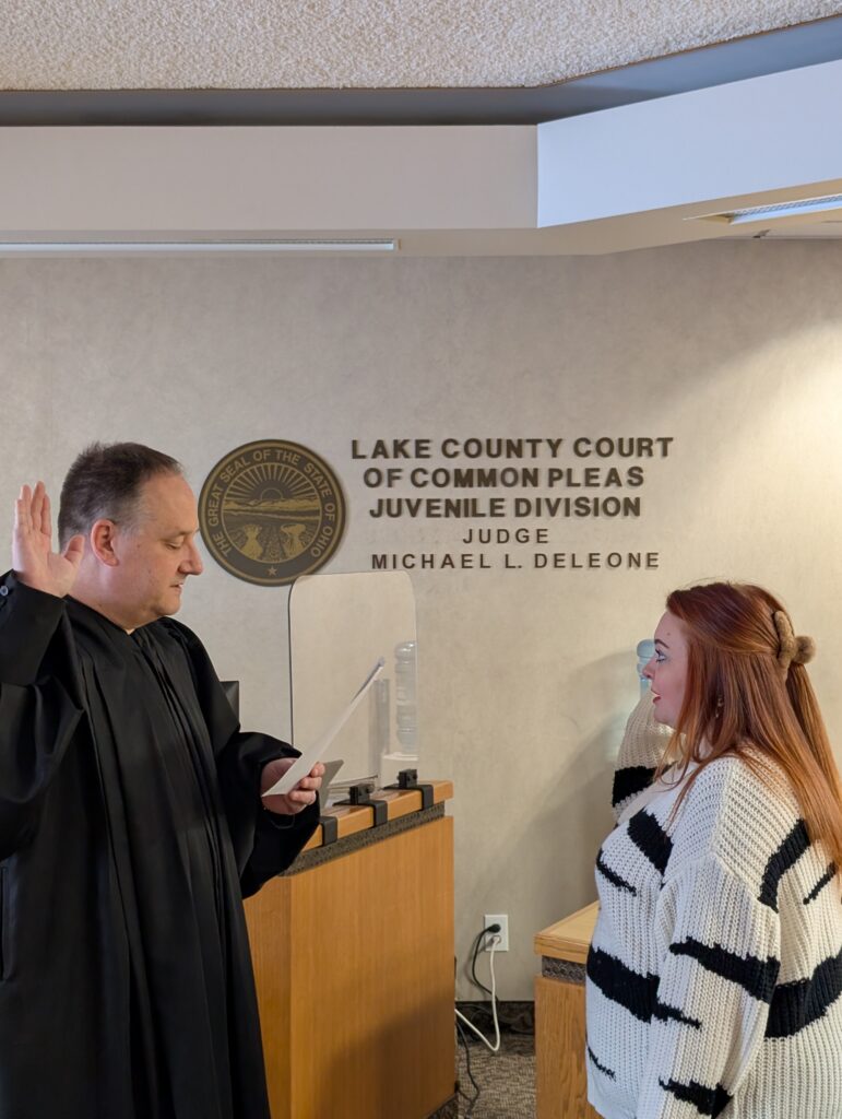 Kara Filkins swearing in