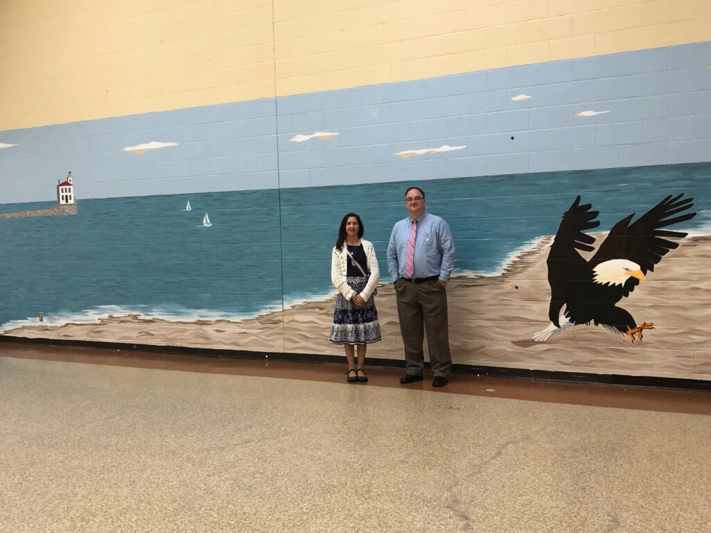Juvenile Court is very excited to share the new murals in the Detention Center and Education Classroom. Judge DeLeone congratulates Marla Kassoff, Education Services Art Teacher, on her great work.