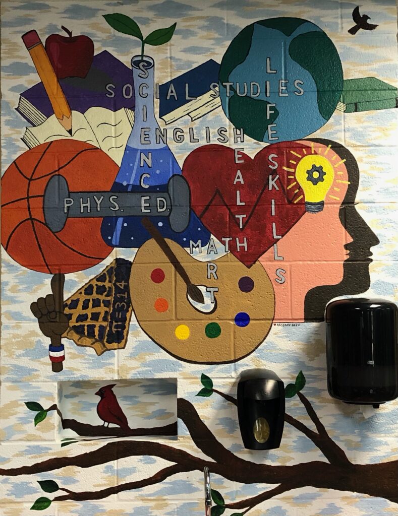 Juvenile Court is very excited to share the new murals in the Detention Center and Education Classroom. Judge DeLeone congratulates Marla Kassoff, Education Services Art Teacher, on her great work.