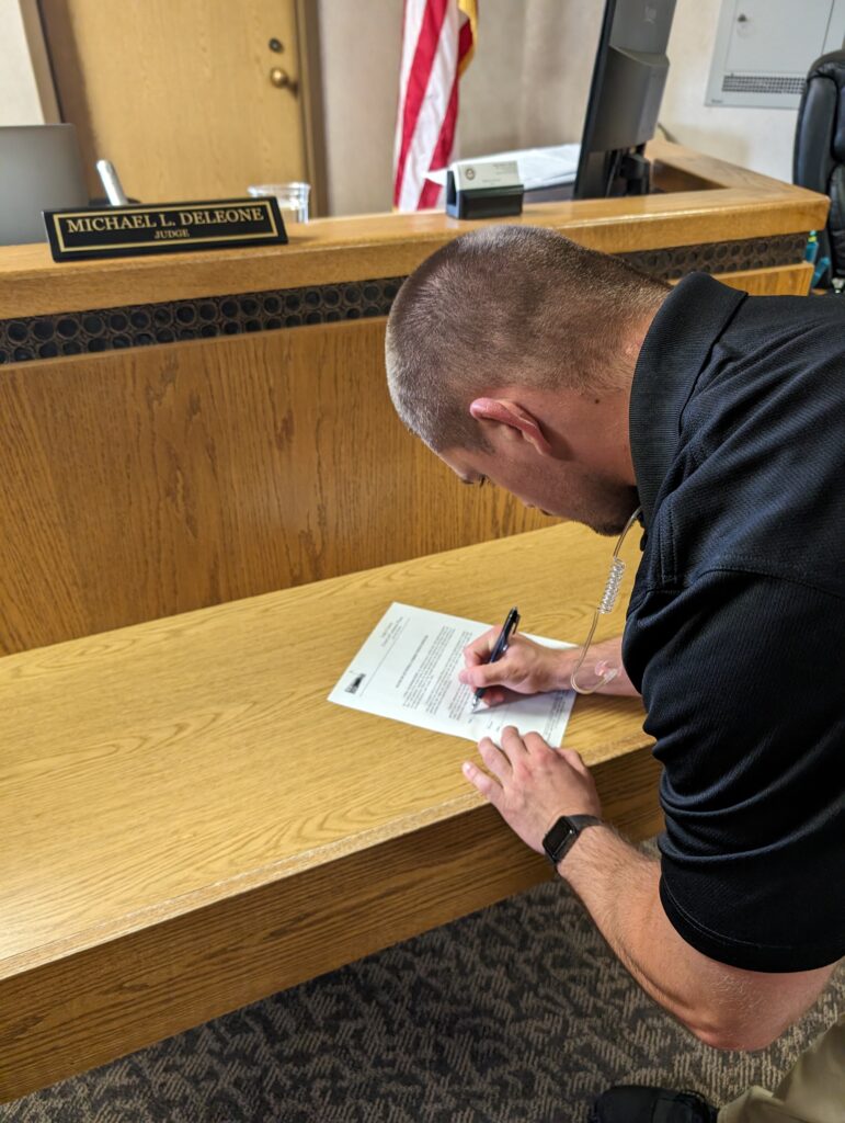 Oath for new Juvenile Corrections Officer