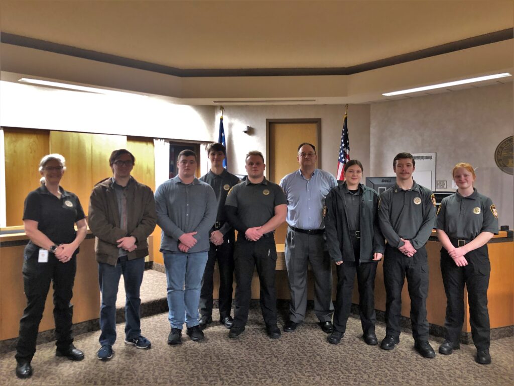 Judge DeLeone speaking to the Lake County Sheriff’s Explorer Program