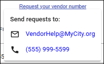 Enter vendor number and FID