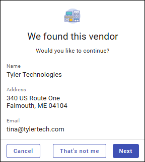 Find Vendor results
