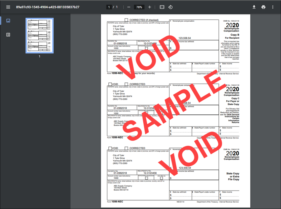1099 form detail