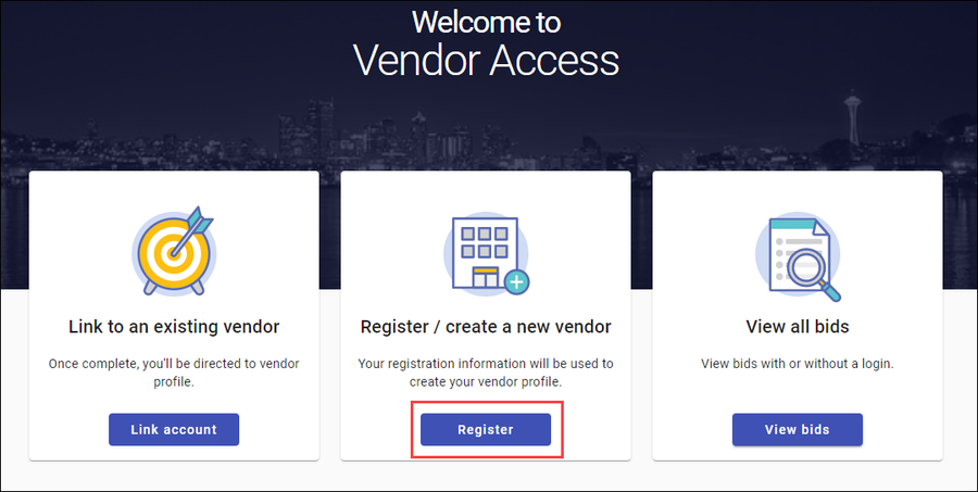 Vendor Registration Step 1 - Business name and FID